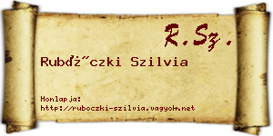 Rubóczki Szilvia névjegykártya