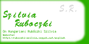 szilvia ruboczki business card